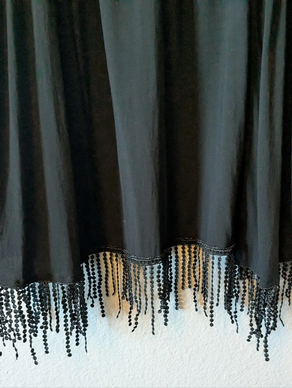 Express Black Beaded Fringe Kimono  Coverup Jacket Top Sz S
